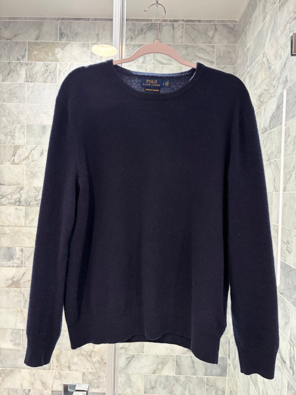 Polo Ralph Lauren Washable Cashmere Crewneck Sweater Navy Men's L
